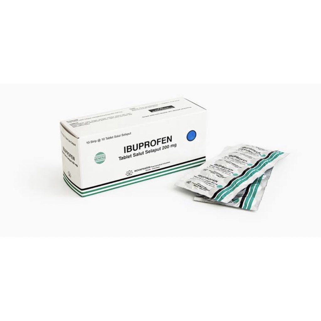 Ibuprofen 200 mg strip 10 tablet ( obat penurun demam sakit gigi )