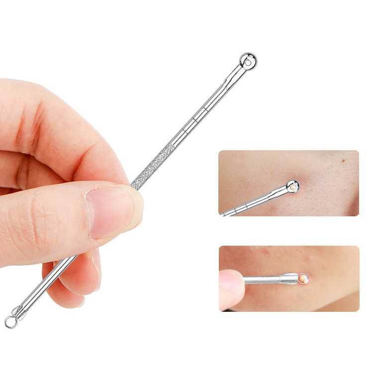 Pinset Pencabut Komedo Remover dan Jerawat Blackhead 3 PCS Stainless Steel Biutte.co  PT3