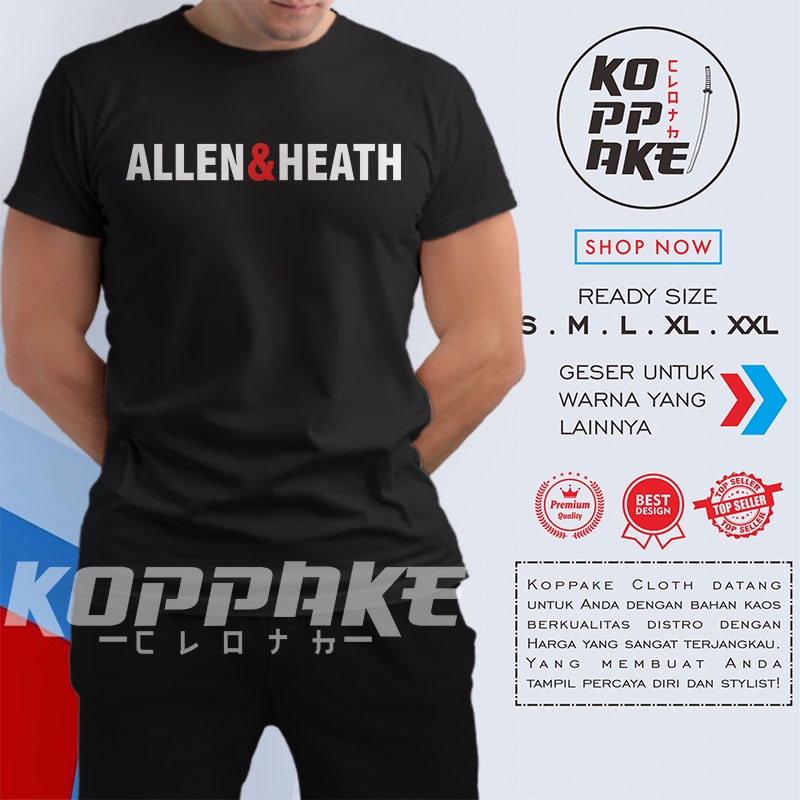Kaos Audio Allen & Heath Logo Baju Musik
