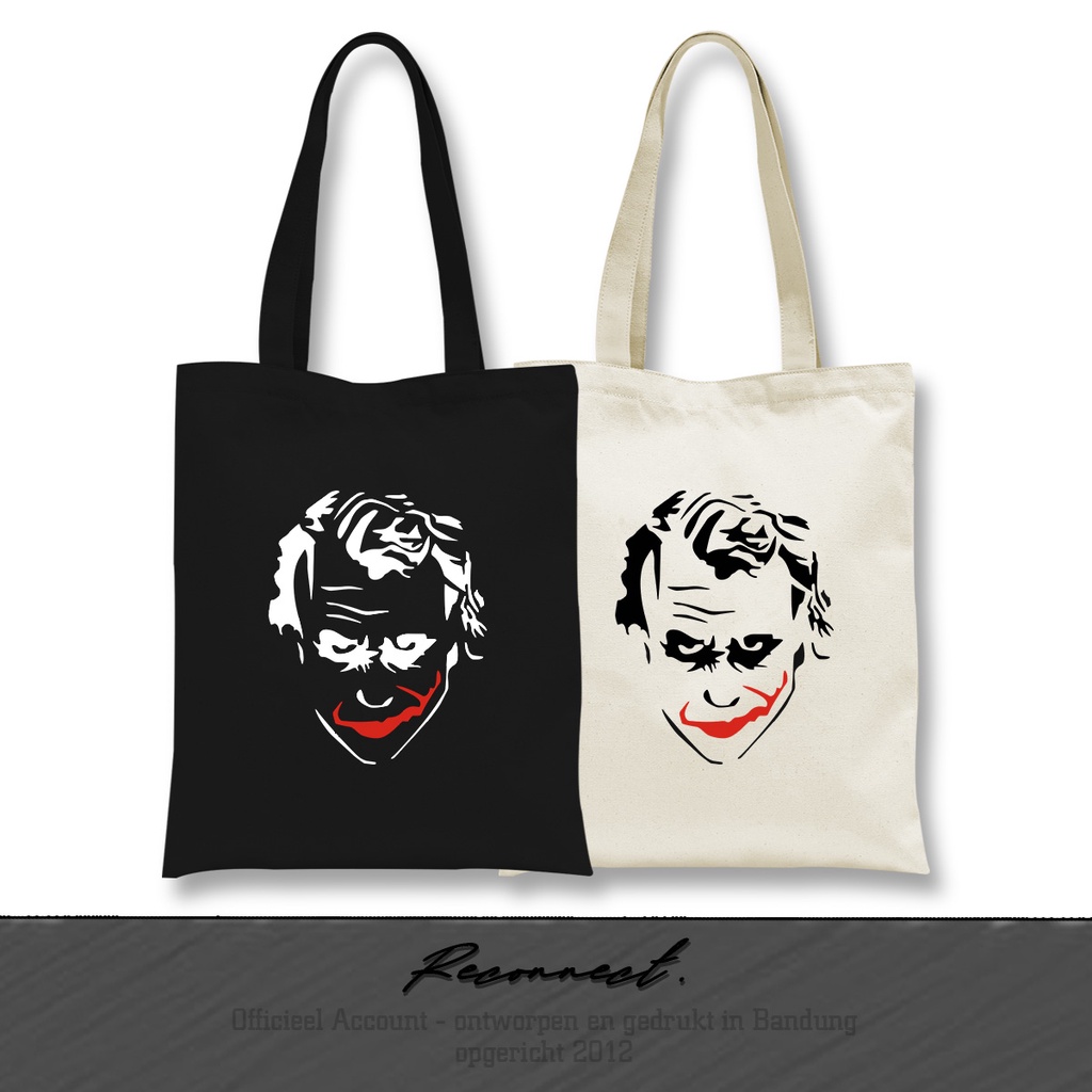 Reconnect TOTE BAG Anti Air Motif Joker Siluet - GRATIS TAMBAH NAMA