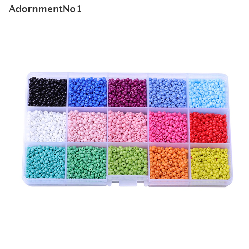 (AdornmentNo1) 7500pcs / Set Manik-Manik Kaca 3mm Multiwarna Untuk Kerajinan Tangan Diy