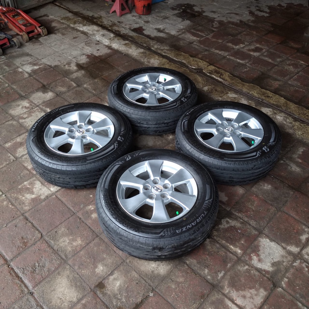 VELG MOBIL SECOUND ORIGINAL MOBIL ALPHARD RING 16 PCD 5X114  BAN BEKAS DI ALPHARD INOVA ERTIGA GRAND