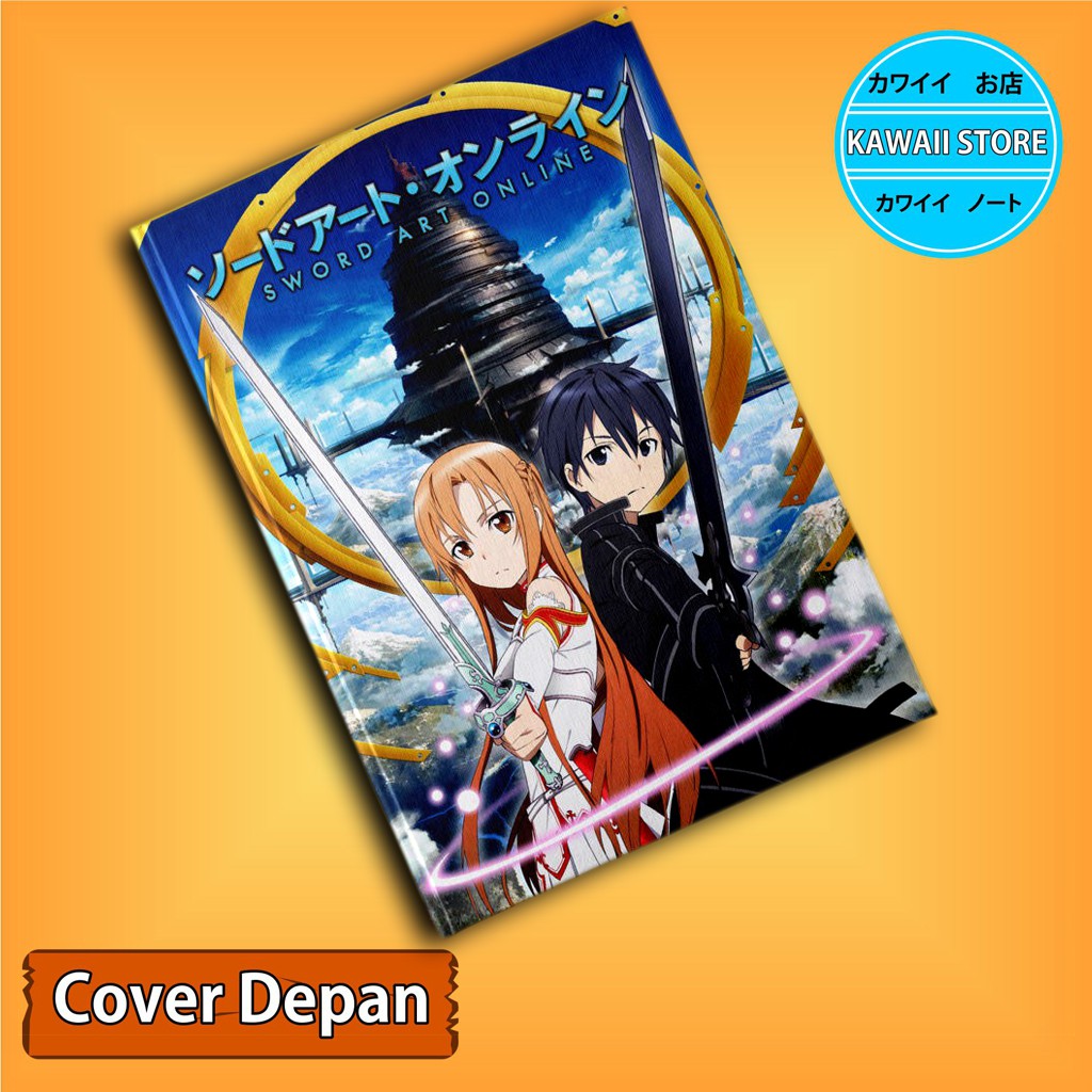 

Notebook / Pocket book Hard Cover Anime Sword Art Online KIRITO AND ASUNA uk A5 & A6 / Notes Book