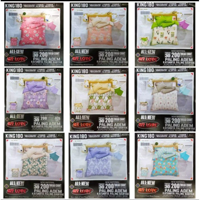 SPREI MYLOVE 180x200x30 KATUN JEPANG