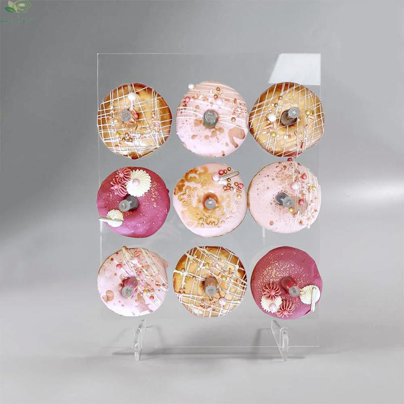  Rak  Display  Desain Donat  Bahan Akrilik untuk Pesta 