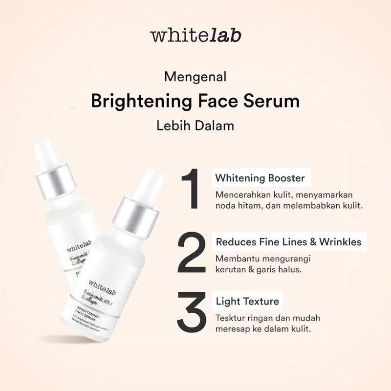 Whitelab Brightening Face Serum 20ML - Niacinamide 10%