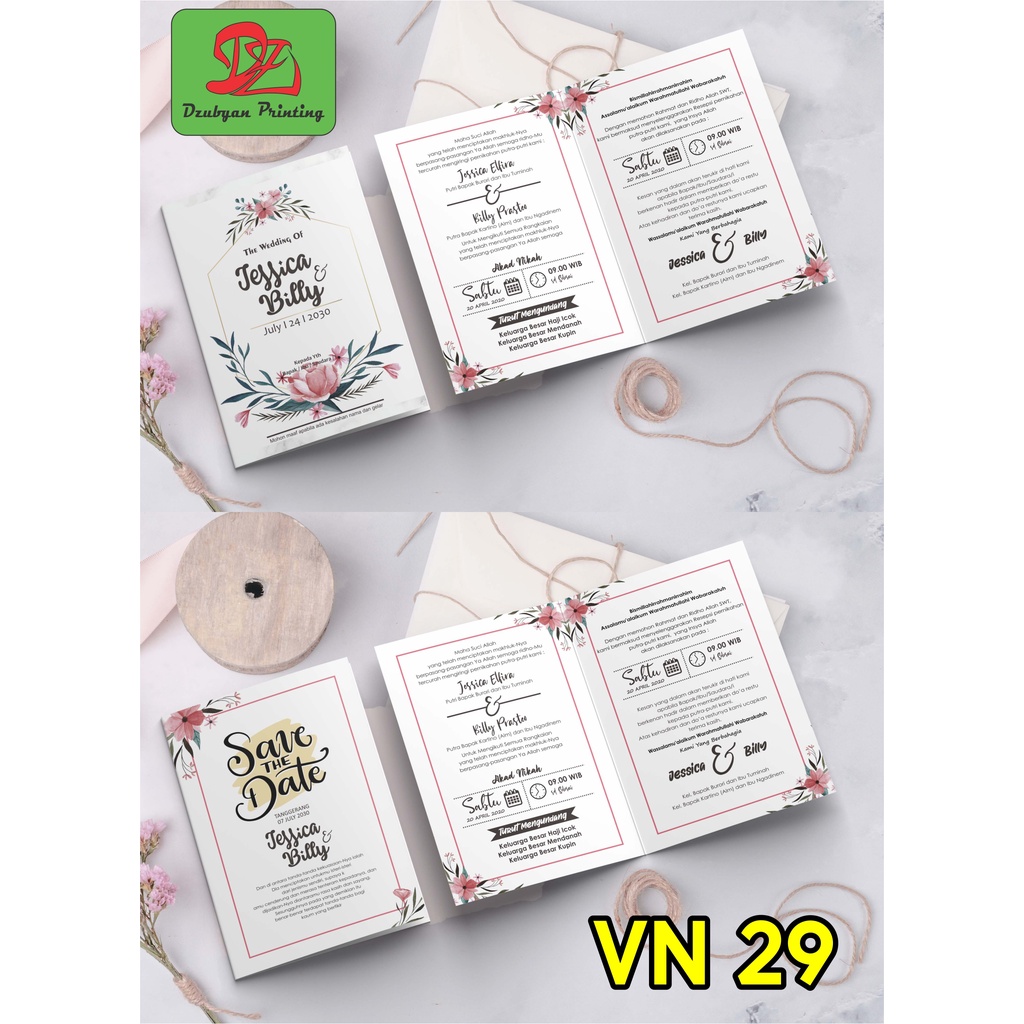 UNDANGAN PERNIKAHAN  VINTAGE  (foto)  Tanpa Minimal Order*  elegan, Murah, Proses  satu hari jadi, Tebal, Banyak Gratisnya-29