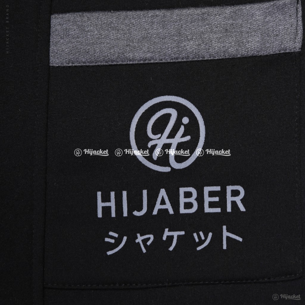 jaket wanita muslimah keren size big size warna BLACK, jaket hijacket yukata keren 2019-3