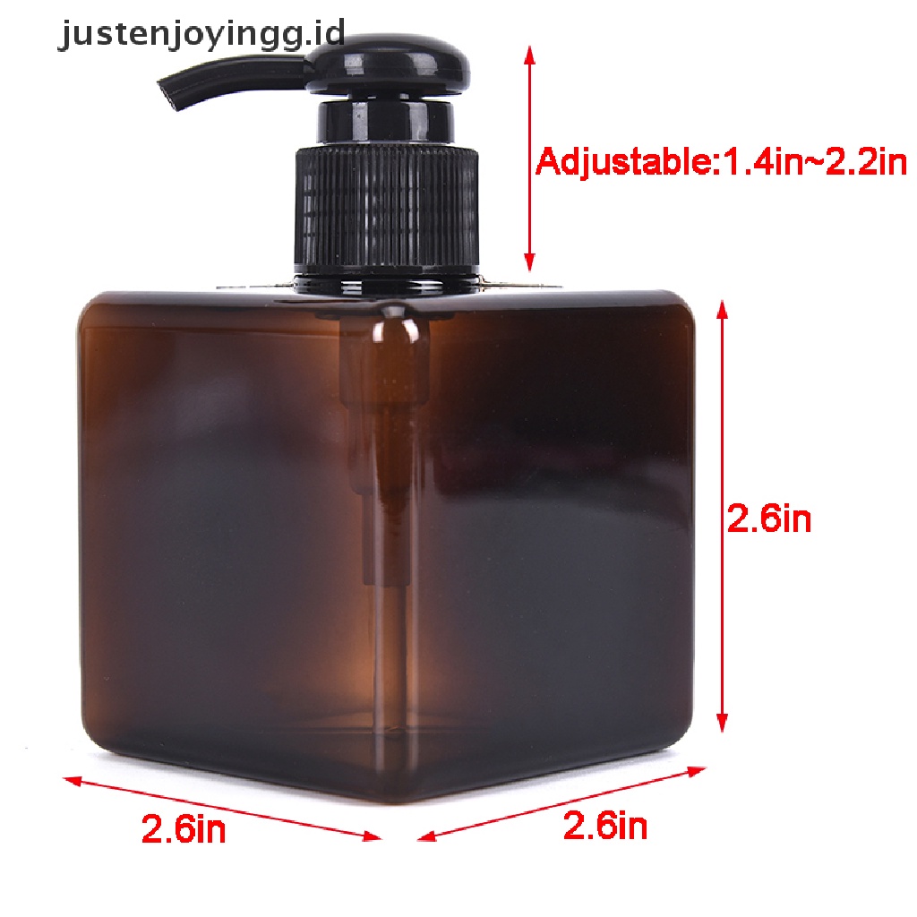 // justenjoyingg.id // 250ml Lotion Bottle Square Empty Plastic Bottle Shampoo Face Wash Bottle ~