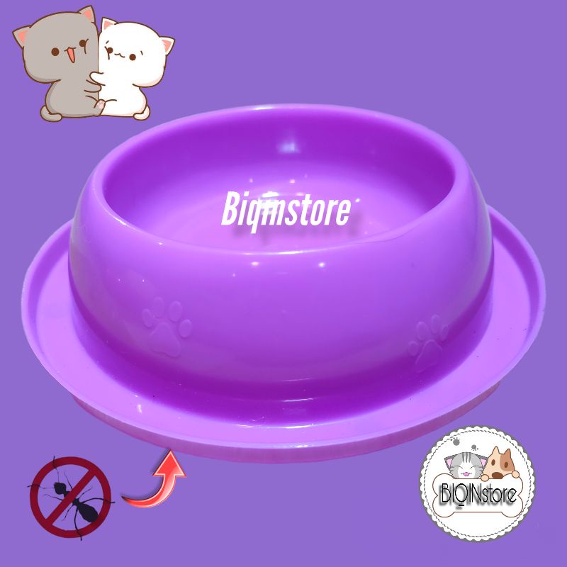 tempat makan motif Paw timbul kucing anjing anti semut pet bowl