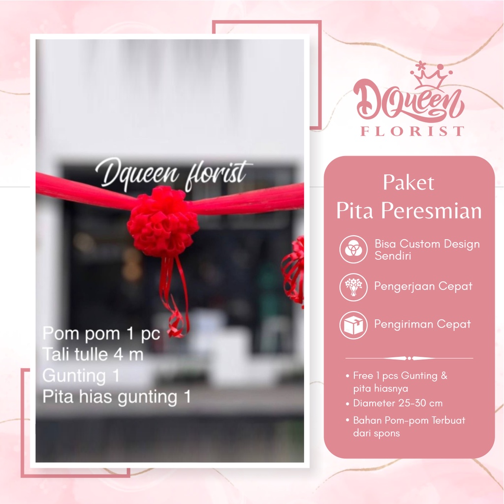 Paket Pita Peresmiaan Acara Grand Opening Gedung Kantor Perusahaan Wedding Selamat Datang Wisuda Natal 1 Set Gunting Potong Murah