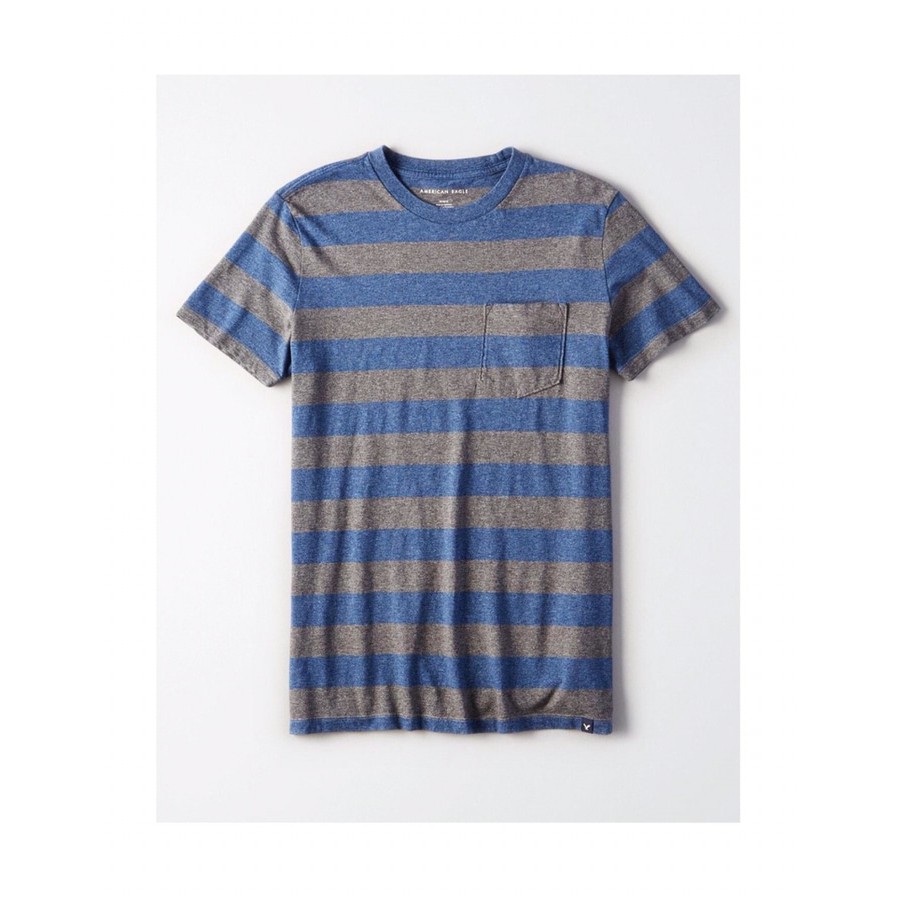 Baju kaos AMERICAN EAGLE Mens Pocket Striped Tees Oroginal not zara