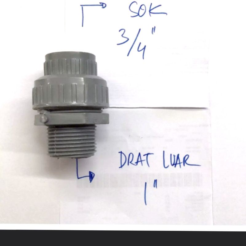 watermur 3/4 ke 1 in