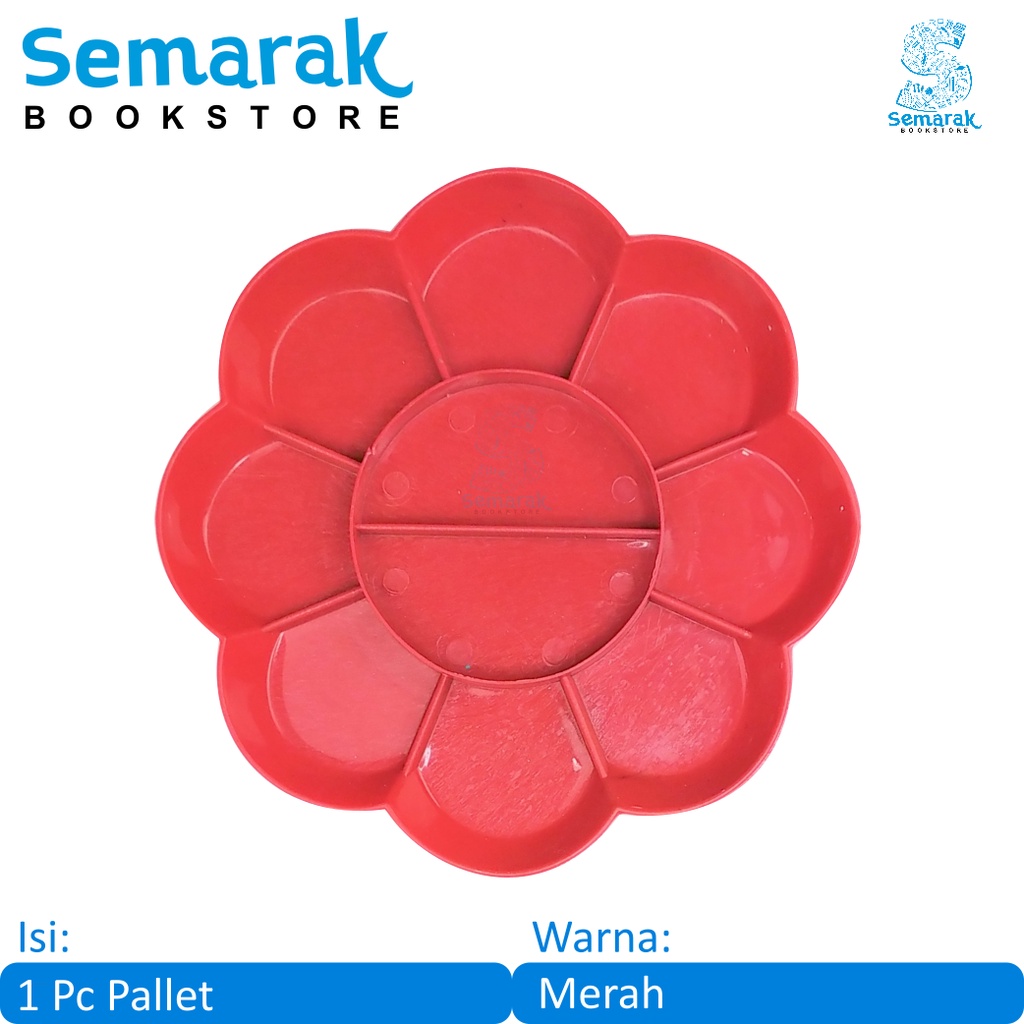 

Palet Plastik Tempat Pencampuran Cat Air - Merah [1 Pc]