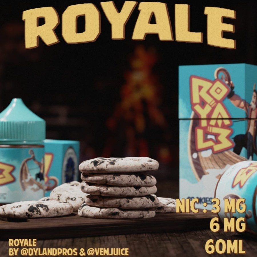 LIQUID ROYALE 60ML AUTHENTIC FREEBASE ROYALE COOKIES HUNTER LIQUID