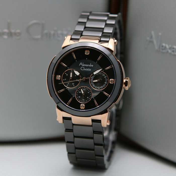 JAM TANGAN WANITA ALEXANDRE CHRISTIE AC 2880 AC2880 ROSE GOLD ORIGINAL