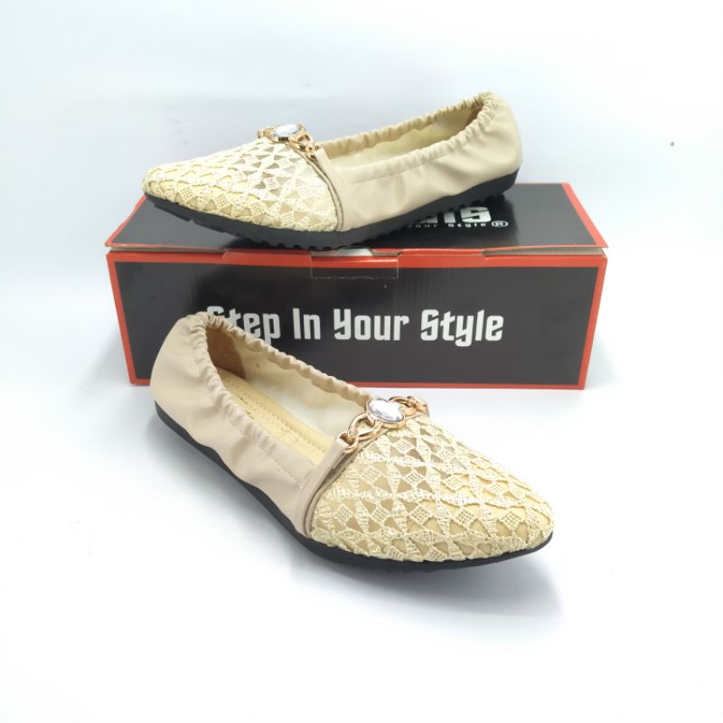 Sepatu Flatshoes Balet Wanita Sol Lentur SR03