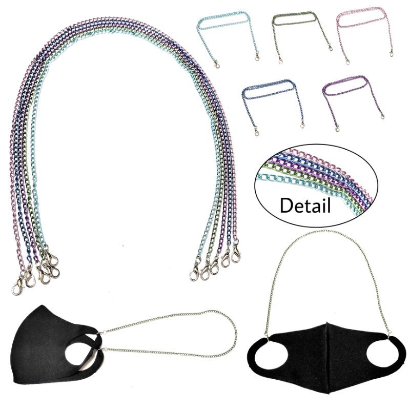 Kalung Gantungan Masker Strap Mask Hanging Colorful Chain Series Rantai Korea