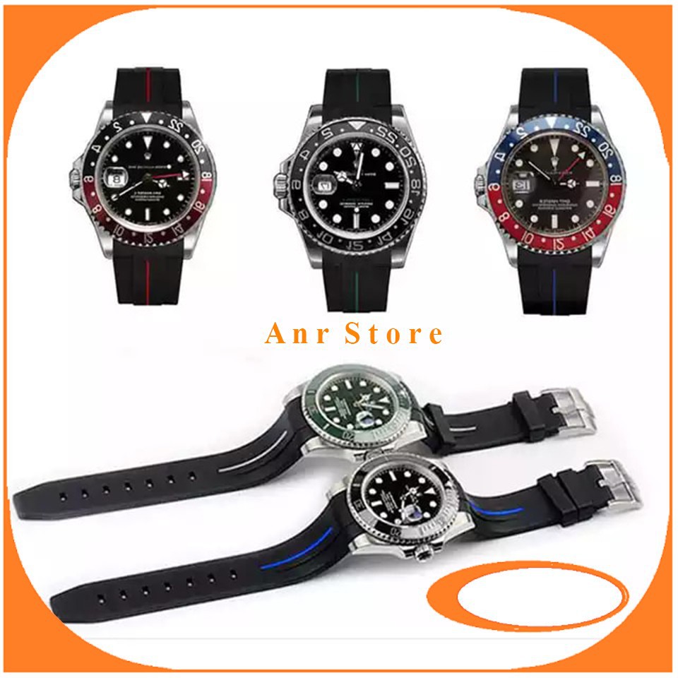 Tali Jam Tangan Rolex Rubber B 20 mm Premium Buckle Stainless