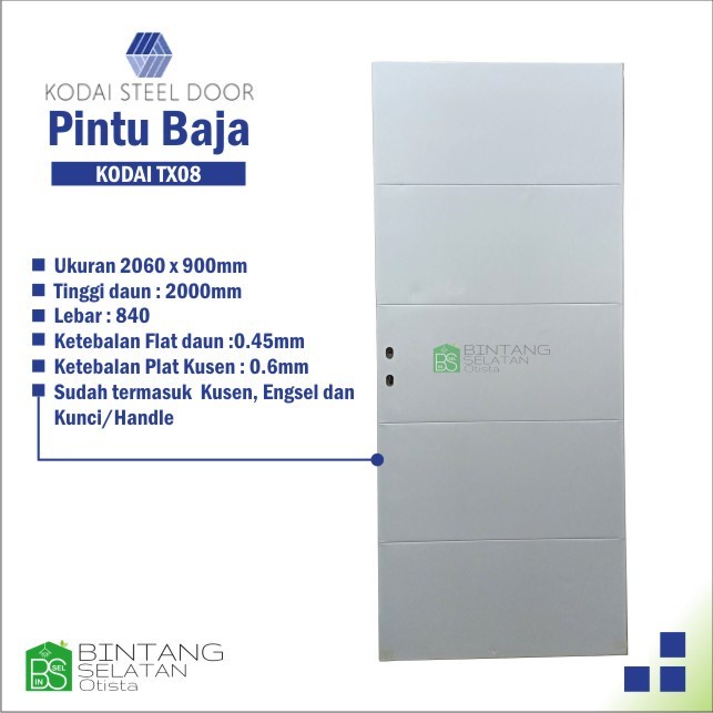 KODAI DOOR TX 08 PINTU BAJA RINGAN MOTIF KAYU PUTIH TAHAN LAMA TX08