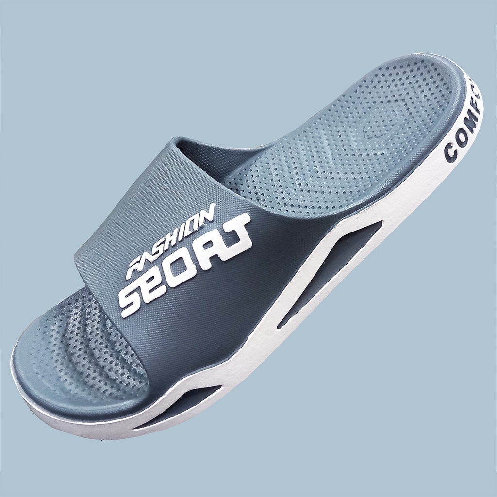 Sandal pria sandal selop pria sandal slop pria sendal cowok kekinian karet  [D01]