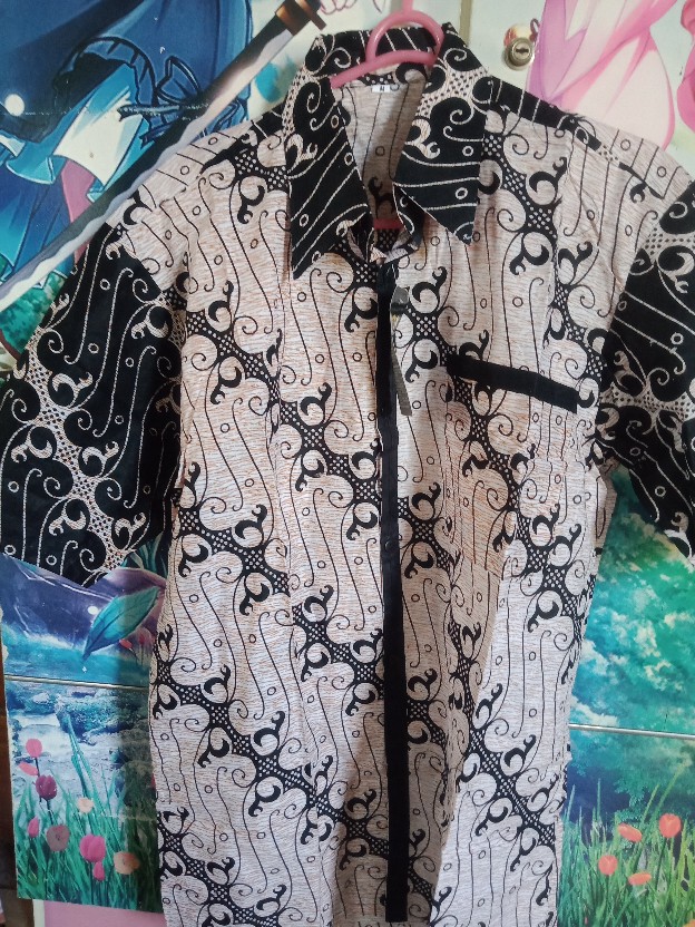M L Xl Xxl 3l 4l 5l Bswart Batik Hrb026 Kenongo Hem Pendek Padi Pekalongan Batik Pria Murah Terlaris