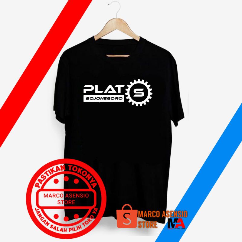 KAOS PAKAIAN FASHION PRIA MAUPUN WANITA DESAIN TULISAN PLAT S BOJONEGORO | RMS10 JTR