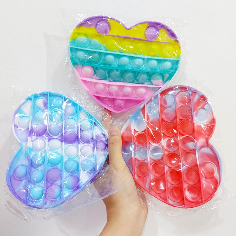 MAINAN POP IT FIDGET TOY MACARON RAINBOW-MACARON-LOVE