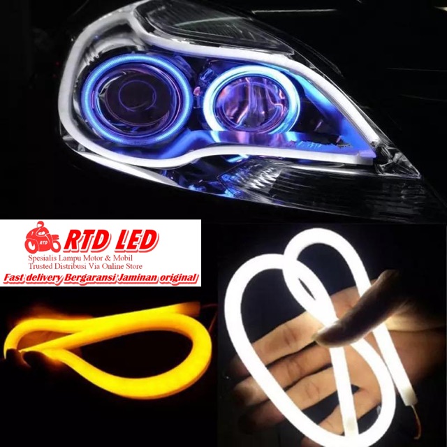 Drl Led Lampu alis flexibel 30 Cm isi 2 Pcs Original Premium Quality