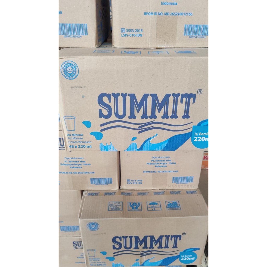 Air Mineral Summit 48pcs X 220ml Shopee Indonesia