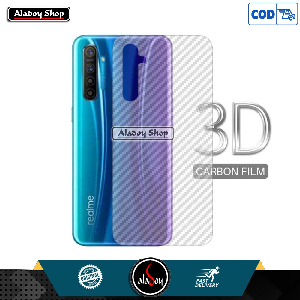 Garskin Carbon Realme XT Premium Back Screen Protector Pelindung Belakang HP