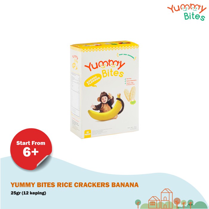 Yummy Bites, Banana Flavor (50 g) 24pc