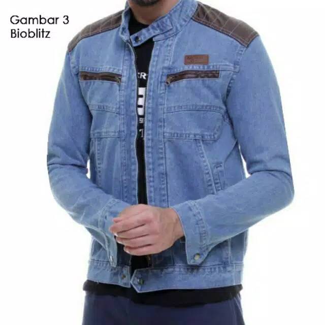 [SIAP KIRIM] JAKET JEANS PRIA ORIGINAL ROCAFELA DENIM FJ03 BADJATEX ROCAVELA ROCAFELLA BORDIR DADA