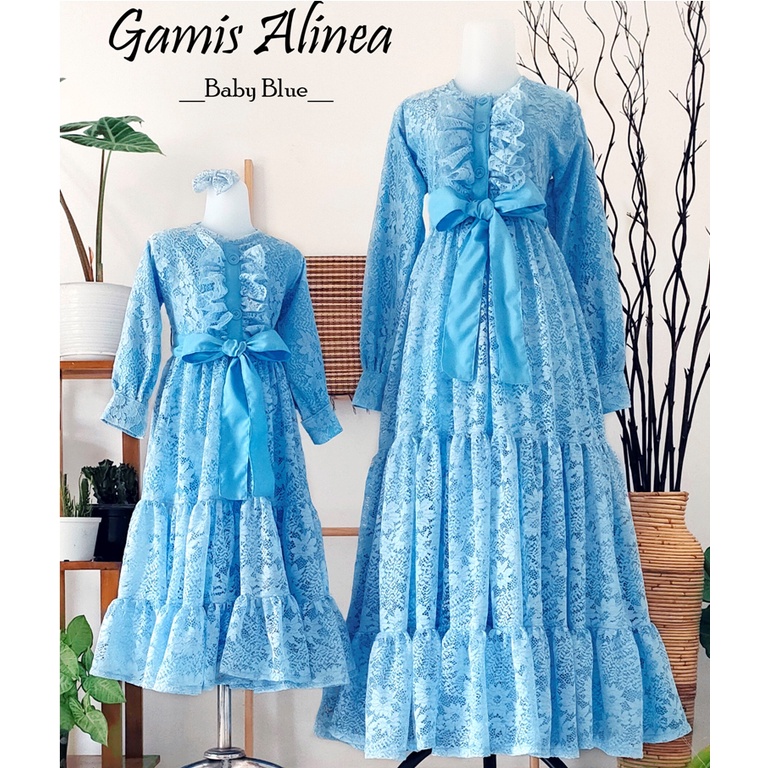 Gamis Alinea Set Family | Baju Unik | Gamis lebaran murah | Gamis lebaran keluarga | Gamis couple family | Gamis toyobo | Gamis anak dan dewasa terbaru | seragam lebaran keluarga
