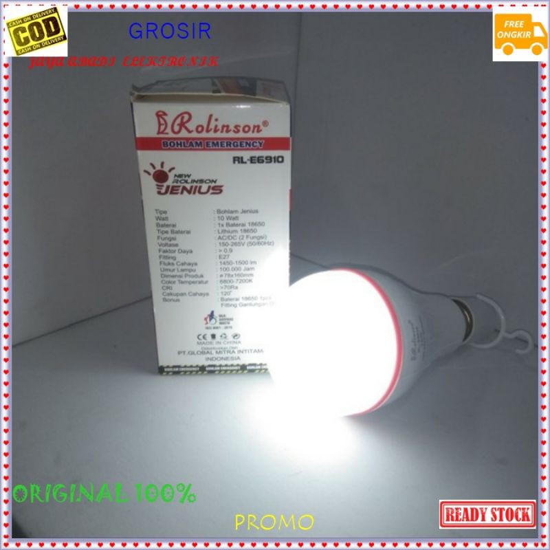 Lampu Bohlam Emergency 10 watt RL-E6910 ROLINSON