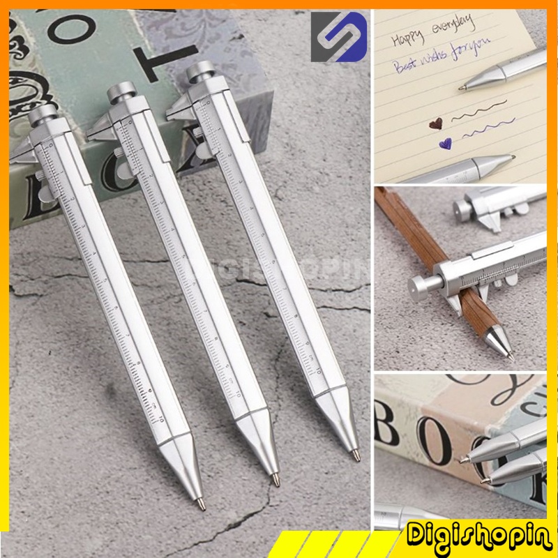

Pulpen Serbaguna Dengan Alat Ukur Pena Multifungsi Ballpoint Measuring Tool Scale Ruler