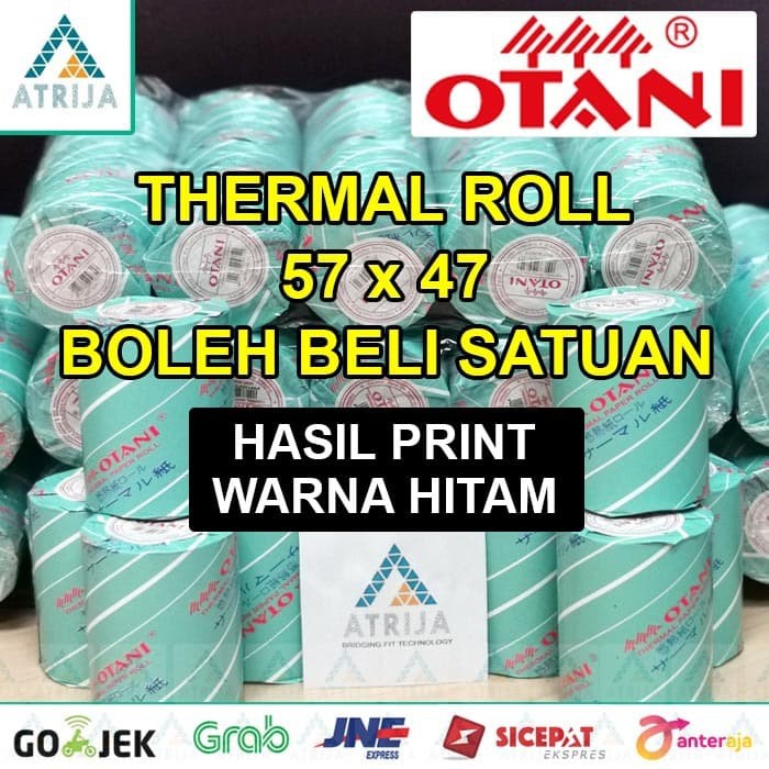 

Kertas Kasir Struk Thermal Otani 57x47. Thermal Paper Roll 57 x 47