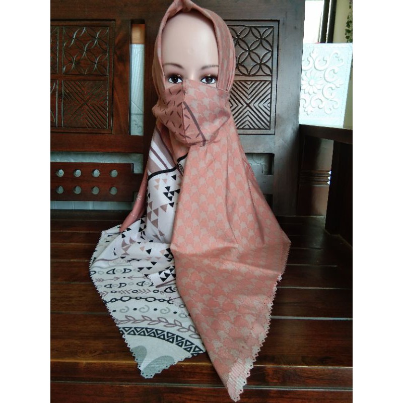 Jilbab + masker Umama motif no 10