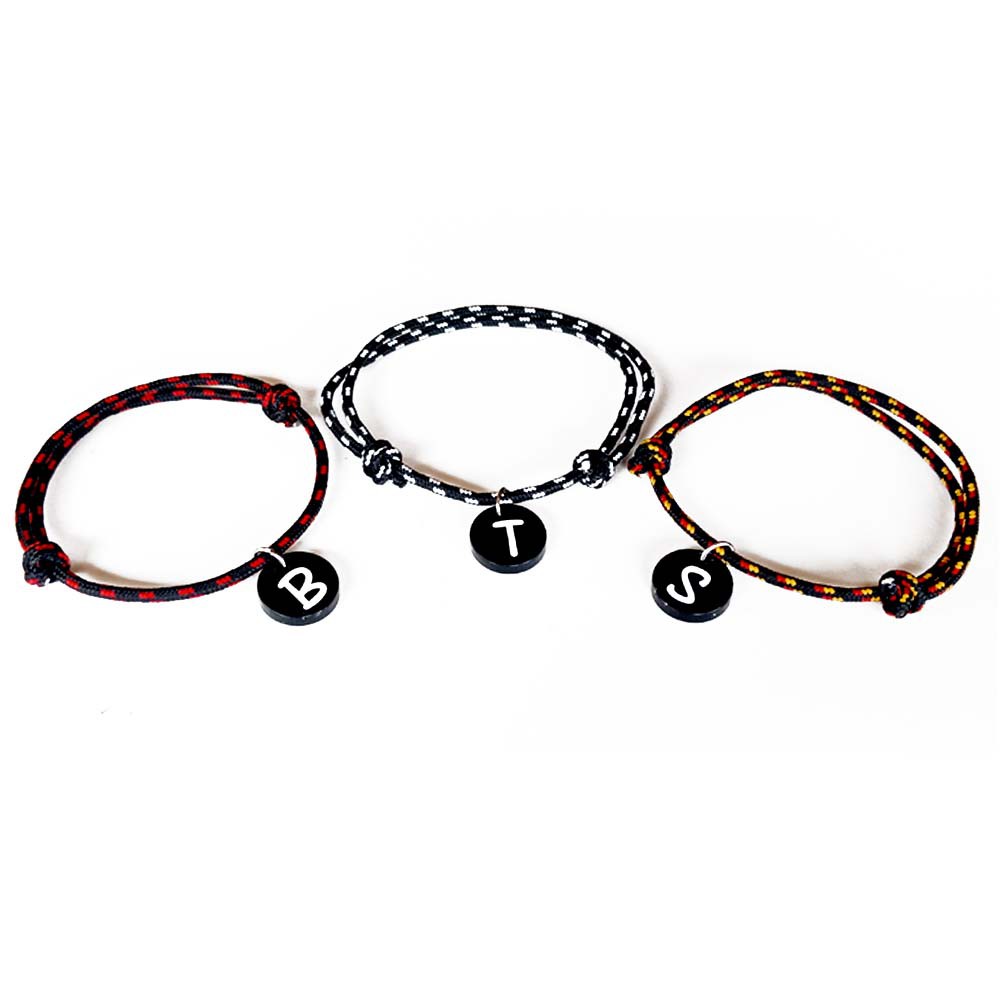 Gelang Nama Inisial Prusik 3 Warna