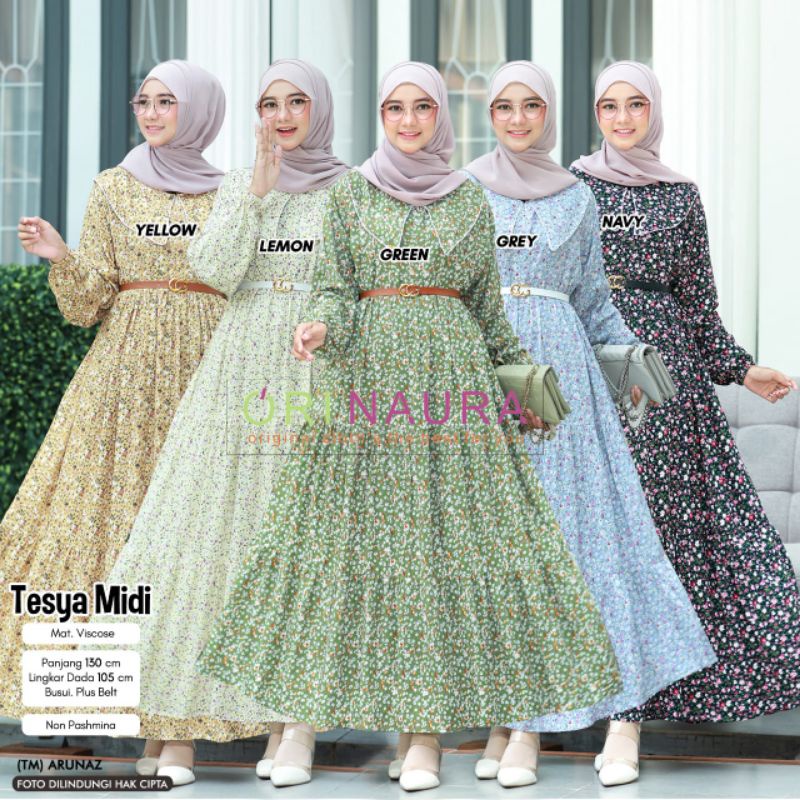 Dress wanita muslim tesya ori naura