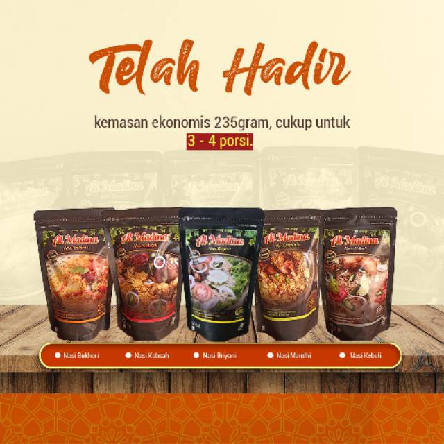 BERAS BASMATI (KEMASAN EKONOMIS 235GRAM) + BUMBU NASI