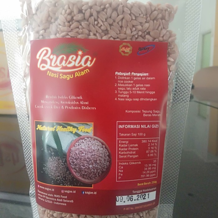 

bg20t01r Beras Sagu "Brasia" 250 Gr Sv012Ss