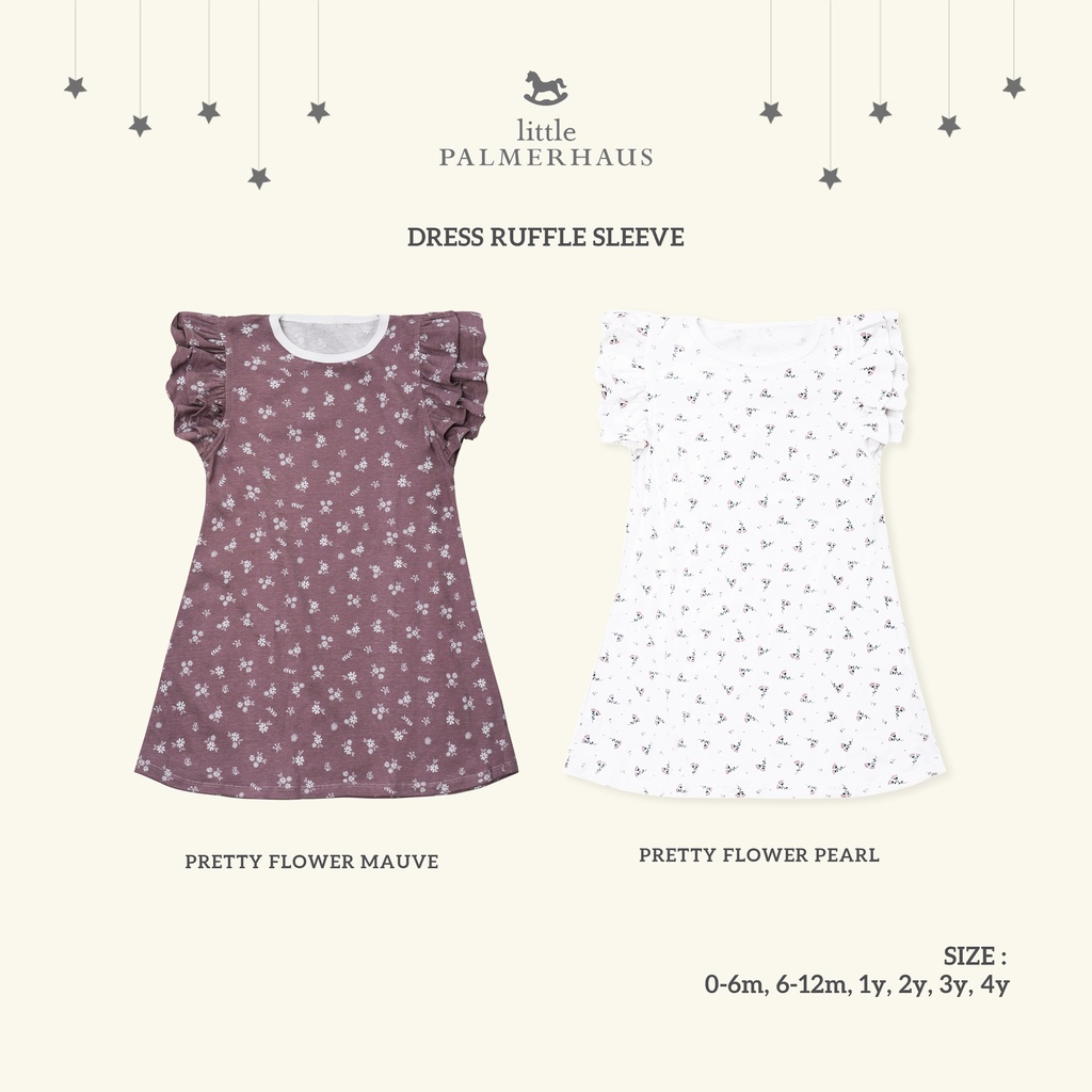 LPH18 LITTLE PALMERHAUS RUFFLE SLEEVE DRESS | DRESS ANAK &amp; BAYI