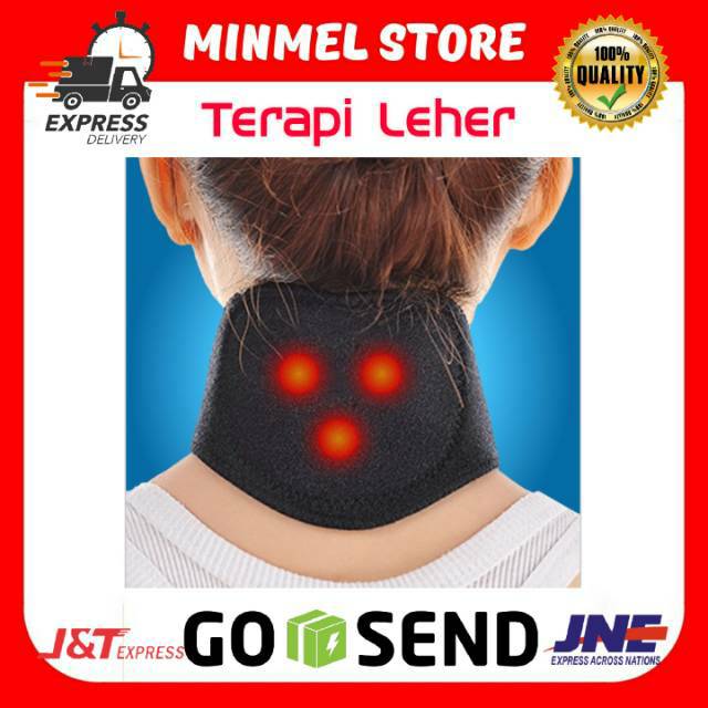 TERAPI LEHER MAGNETIC TOURMALINE THERAPY NECK MASSAGER PIJAT PEMANAS LEHER HANGAT