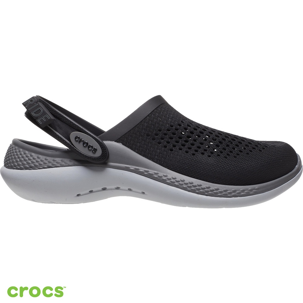 Crocs Literide 360  / Sandal Pria / Sandal Wanita / Sandal Karet / Sandal Anti Air - Black Gray