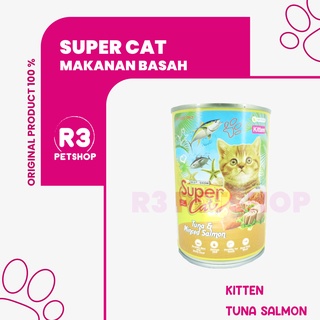 Makanan Kucing Basah Super Cat kaleng 400gr @1dus 24pcs (grab gosend)