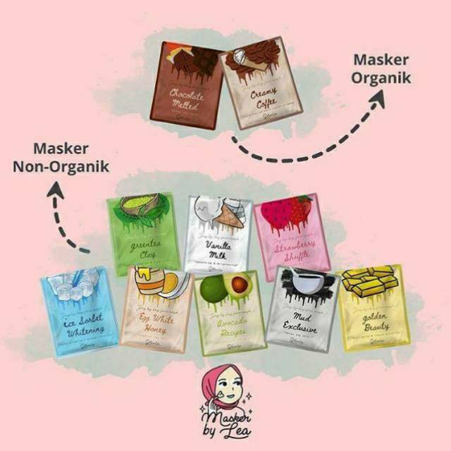 (BISA COD)LEA GLORIA KEMASAN BESAR 20 GR Masker Wajah Organik By Lea Gloria bubuk organic face MASK