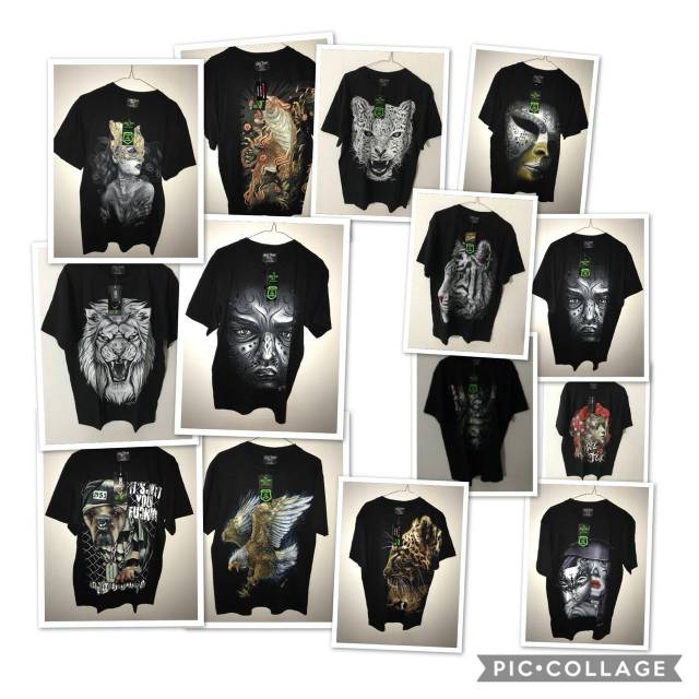 Kaos Impor 3D Glow In The Dark