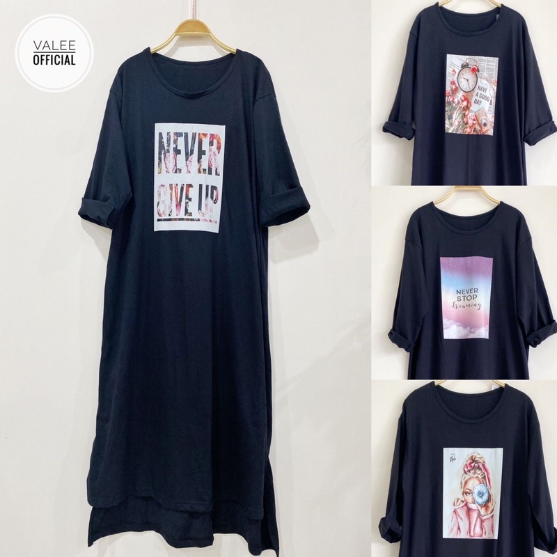 MIDI DRESS KAOS COMBED IMPORT 24s  DRESS WANITA KATUN PREMIUM LONG DRESS LD 120CM ATASAN TUNIK MIDI KOREAN STYLE VINTAGE MINIMALIS LONG TUNIK TERBARU HIJABERS OFFICIAL TUNIK DRESS JUMBO VIRAL 2022