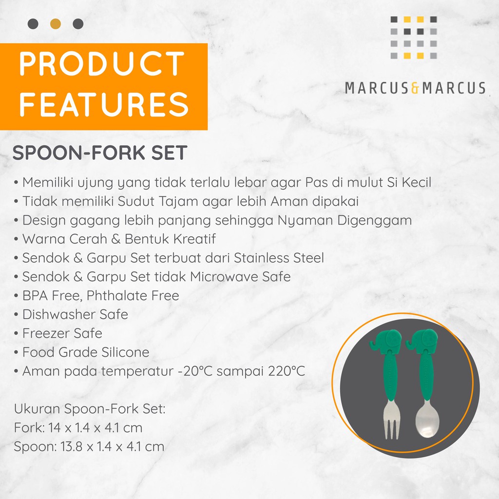 Castle - Marcus &amp; Marcus Spoon Fork Set - Sendok Garpu Anak MNM